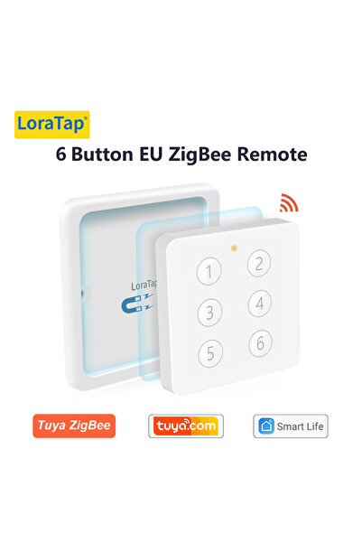 Choice4 جهاز تحكم عن بعد لاسلكي بستة أزرار بتقنية LoraTap ZigBee 3.0، يدعم 13...