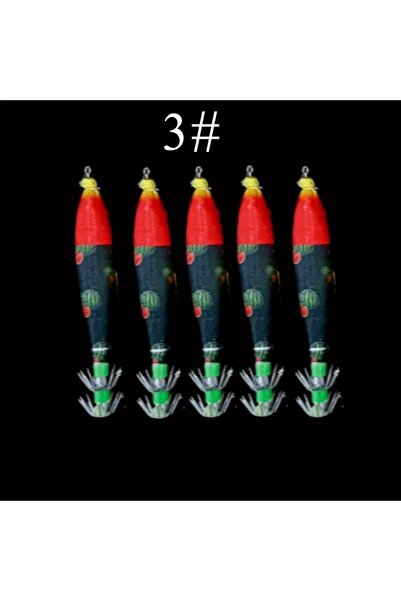 Choice Size 3 Ackibbik 5pcs 10cm/ 6g Squid Jig Hook Luminous Squid Lure Saltw...