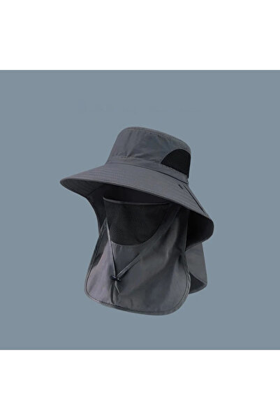 Choice1 dark gray Wide Brim Outdoor Sun Hat Breathable Full Face Sun Shield C...