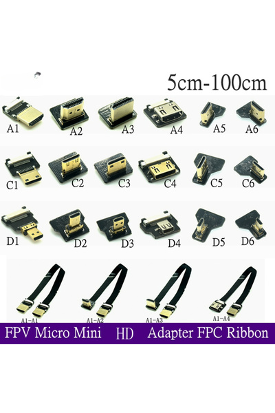 Choice4 A2 Adapter Red Ribbon FPV HDMI-Compatible Connector Flexible Flat Cab...