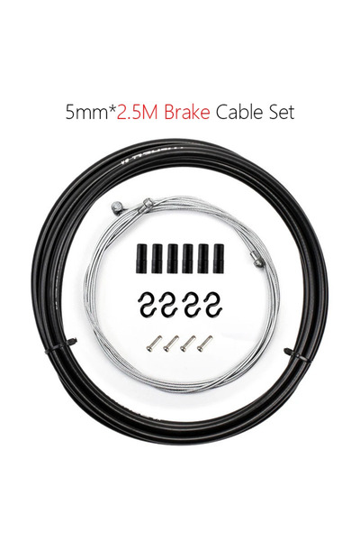 Choice Brake Black 5mm 2m/2.5m Bike Brake & Shift Cable Kit 4mm/5mm Mountain ...