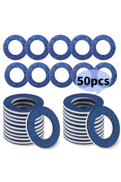 Choice1 50pcs Oil Drain Plug Gaskets Seal Washer Oil Pan Ring Oil Drain Plug ...