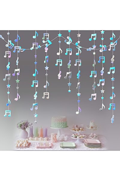 Choice3 3M-118.11inch Colorful Music Notes Star Hanging Banner Glitter Musica...