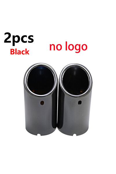Choice 2pcs Bright Black Car Exhaust Pipe Muffler Tip Cover For Audi A4 B8 A3...