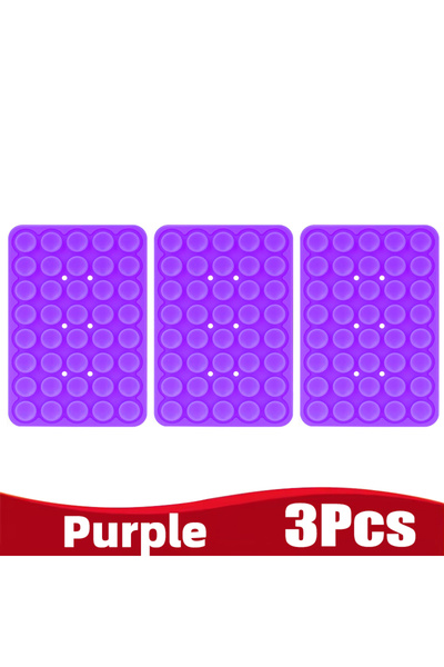 Choice Purple 3Pcs Silicone Suction Cup Phone Holde Multifunctional Fixed Ant...