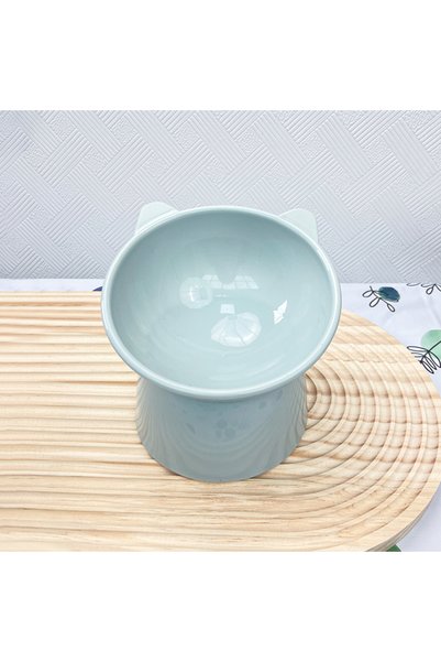 Choice Gray G626A Pet Food Bowl Tilt High Bottom Neck Protector Antichoking D...