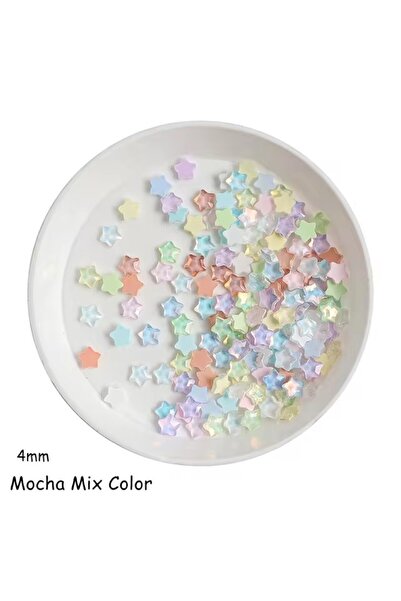 Choice 100pcs Mix 100PCS Cute Mini Mocha Color Star 4MM Flat Back Glass Cryst...