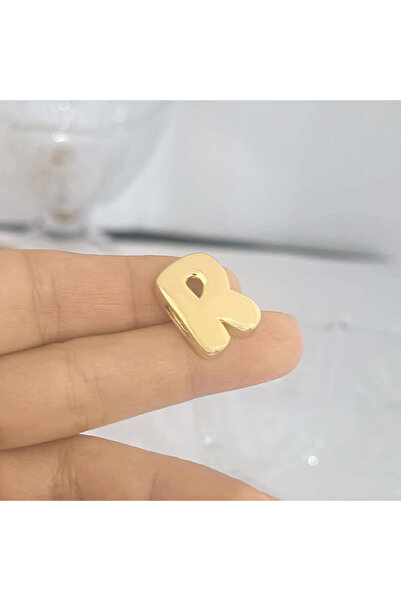 Choice R QMHJE Initial Alphabet Letter Spacer Beads for Bracelet Big Hole Sta...