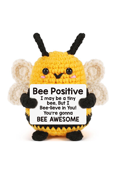 Choice7 Bee 1 Mini Positive Energy Crochet Animal, a Fun and Inspirational Bi...