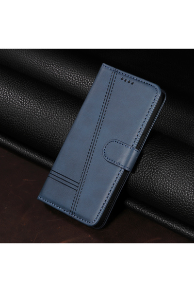 Choice32 For OPPO A54S Blue Wallet Flip Leather Case For A36 A38 A58 A60 A76 ...