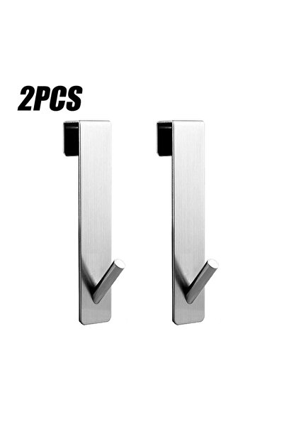 Choice3 2pcs silver 1/2pcs Bathroom Shower Door Back Hook Stainless Steel Ove...