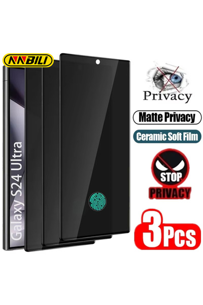 Choice1 MattePrivacy Ceramic 3Pieces S24 Plus or S25 Plus NNBILI 3Pcs Matte C...