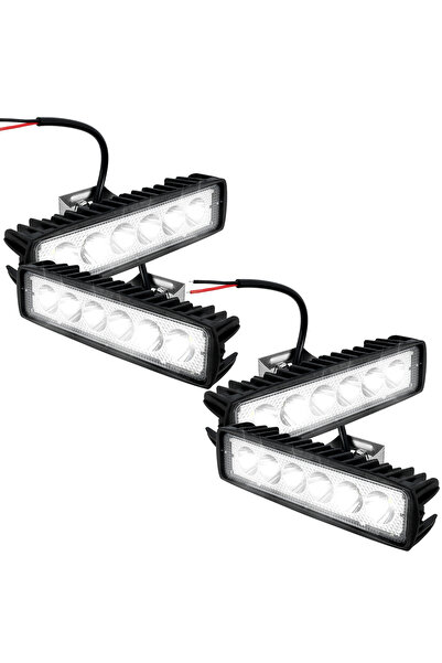 Choice1 4PCS 1/2PCS 12V Car LED Light Bar 18W 6000K Super Bright Car LED Work...