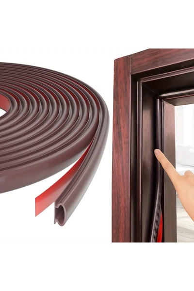 Choice1 236.22in brown 1pc 3/6m(118.11/236.22in) Self-adhesive Door Sealing S...