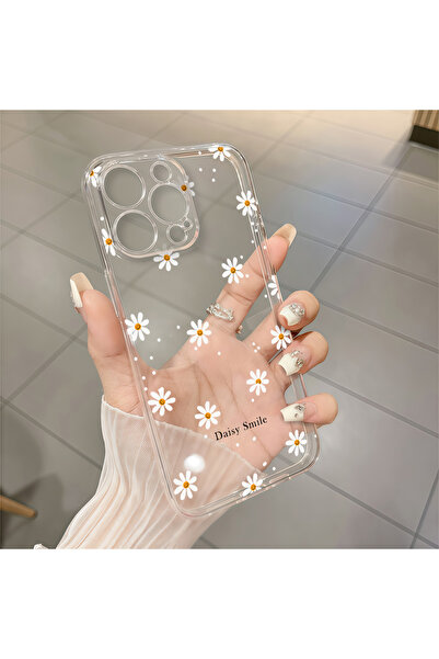 Choice iPhone 16 Pro Clear-XH01 Daisy Smile Print Soft TPU Phone Case for iPh...