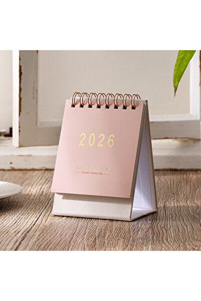 Choice XRL--Pink 2026 Simple Calendar Small Desk Calendar Creative Coil Calen...
