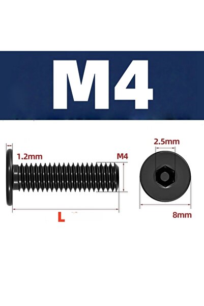 Choice43 10mm HCM-M4-10Pcs M2 M3 M4 M5 M6 M8 Black 304 Stainless Steel Low Pr...
