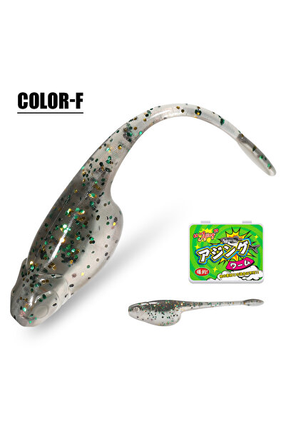 Choice4 Color-F Rosewood Crappie Minnow Shad Soft Baits 5cm Ajing Worm Fishin...