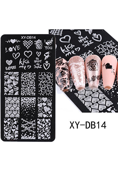 Choice7 XY-DB14 لوحة طباعة أظافر للزفاف، تصميم رومانسي أنيق بنمط الدانتيل وال...