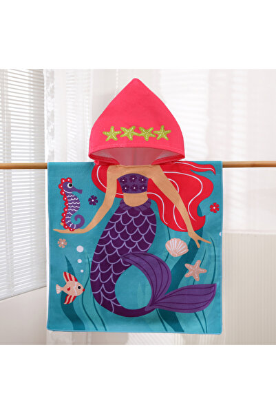 Choice1 Five Star Mermaid 1 Pack of Cartoon Hooded Poncho Bath Towels for Chi...