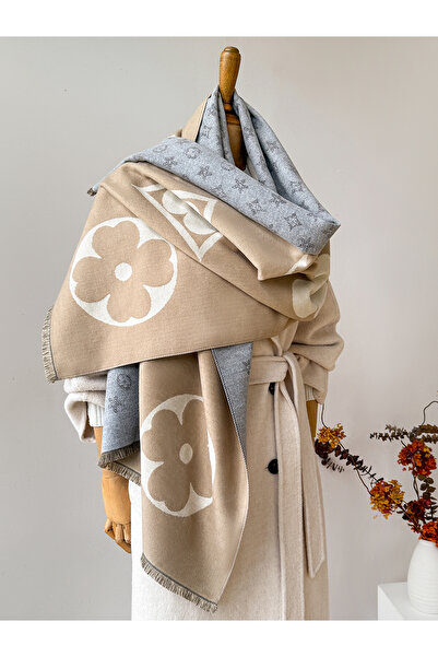choice2 Khaki Women's Autumn Winter Faux Cashmere Shawl Warm Jacquard Scarf V...