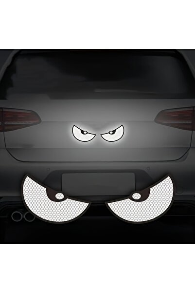 Choice Style1 S WHITE 2pcs Car Demon Eye Reflective Stickers Motorcycle Impro...
