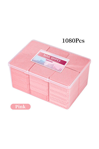 Choice Pink 1080pcs Boxed Nail Art Lint-Free Eyelash Glue Wipes Paper Gel Pol...