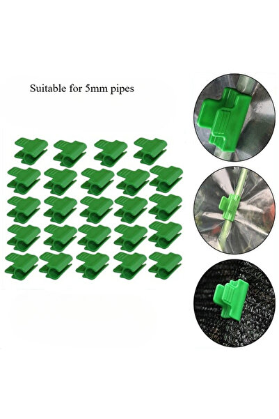 Choice1 60pcs 5mm 60pcs Green Plastic Greenhouse Film Clips - Heavy-Duty Wind...