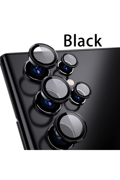 Choice Samsung S24 Ultra Black Camera Metal Lens Ring Glass Case For S22 S23 ...
