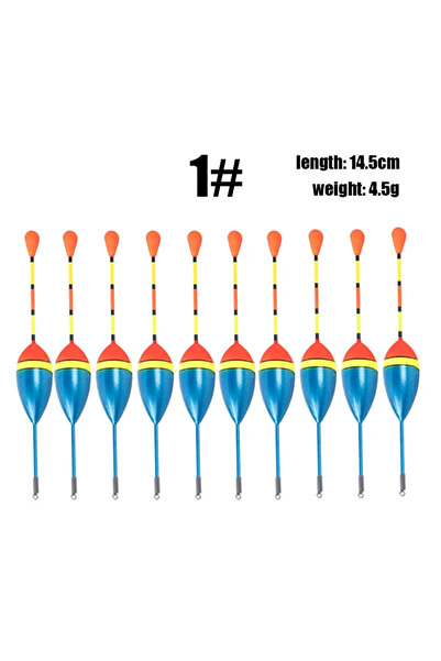 Choice5 10pcs blue 10Pcs/Lot Promotion Fishing Floats Set Mix Size Color Foam...