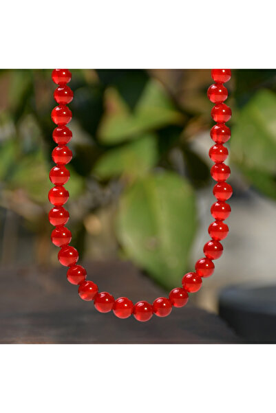 Choice Red Agate 1pc 6mm Natural Stone Necklace Bohemian Colorful Handmade Ro...