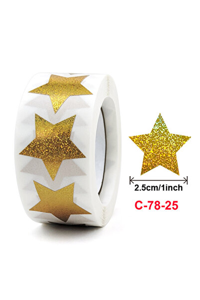 Choice20 No.3 500pcs Colorful Star Adhesive Holographic Star Stickers Scrapbo...