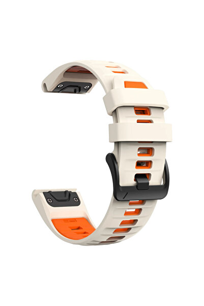 Choice58 1PCS QuickFit 26mm Starlight Orange Sport Silicone Strap for Fenix 8...