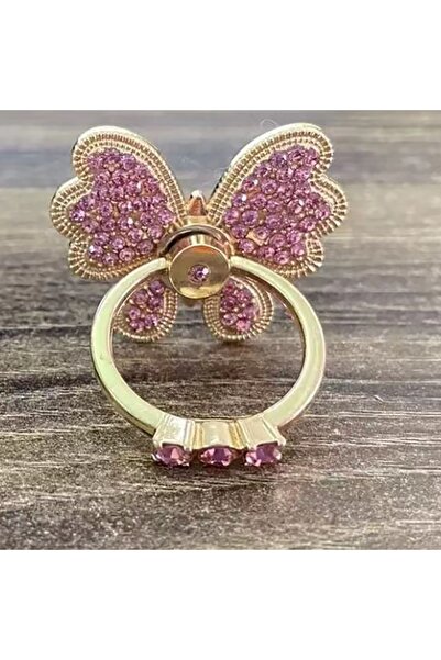 Choice Pink New Diamond Butterfly Finger Ring Mobile Phone Holder 360 Rotatin...