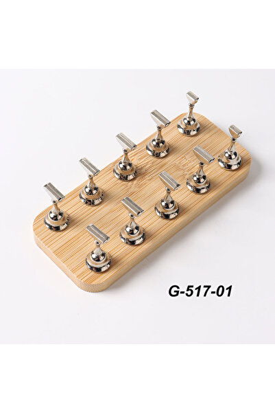 Choice G-517-01 Magnetic Practice Nail Holder Stylish Wooden Nails Display Ge...