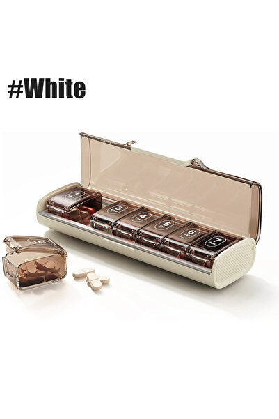 Choice1 White Weekly Pills Organizer Large Compartments Big Pill Case for Sup...