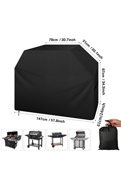 Choice3 147x61x122CM Waterproof Grill BBQ Cover Heavy Duty Barbecue Cover Wea...