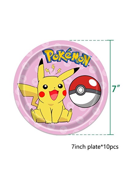 Choice8 7inch plate 10pcs Pokemon Pikachu Balloon Party Decorations Squirtle ...