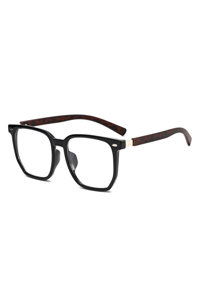 Choice56 +125 black-Brown Large Frame Polygon Reading Glasses +0.5 +0.75 +1.2...