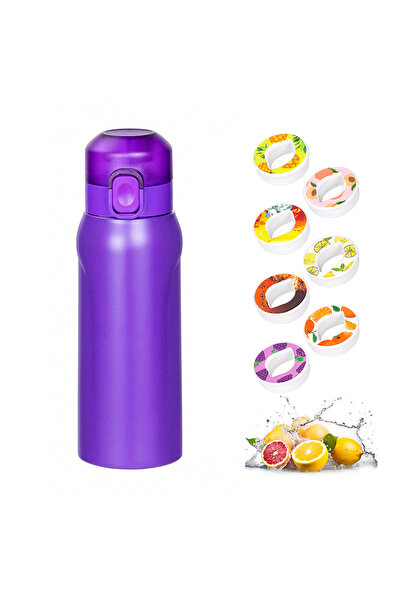 choice2 Purple 750ml Stainless Steel Thermos Cup Mug with 7pcs Flavor Pods Ai...