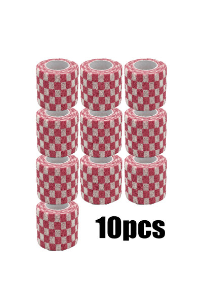 Choice15 2.5cm X 4.8m Pink plaid 10pcs 10pcs printed self-adhesive elastic ba...