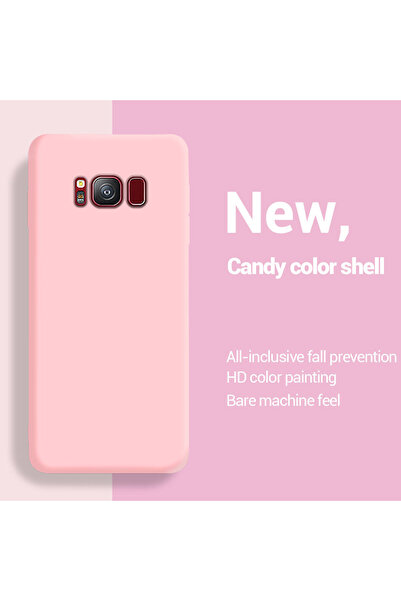 Choice34 S8 LightPink Candy Color Liquid Silicone Soft Phone Case For S8 S9 S...