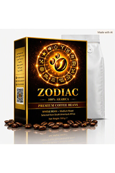 Zodiac Coffee Beans . 1 KG 100% Arabica Whole Bean Medium Roast Espresso 2 x 500g