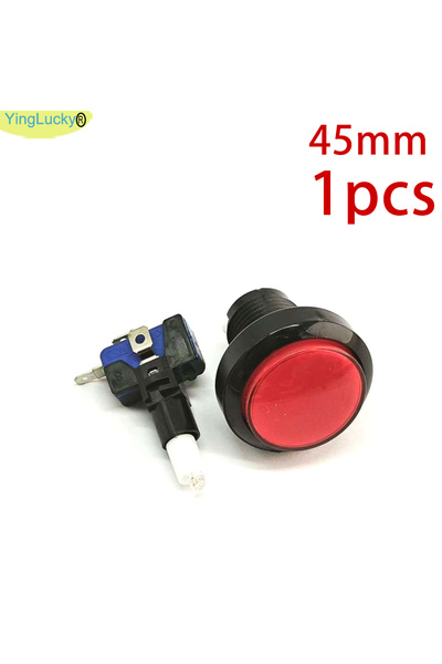 Choice 1 pcs red 1pcs 45mm Push Button Arcade Button Led Micro Switch 12V Pow...