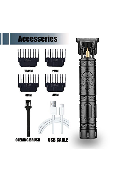 Choice4 060-BlackBuddha 2025 Vintage T9 Hair Clipper /Accessories | USB Fast ...