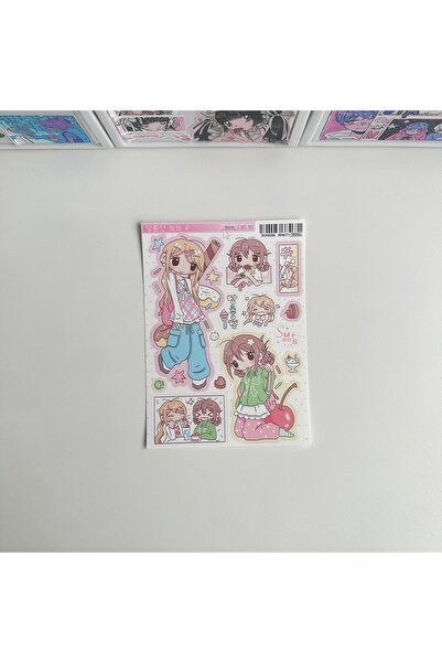 Choice3 02 1/8PCS Korean Cute Cartoon Girl Character Stickers Hand Account Di...