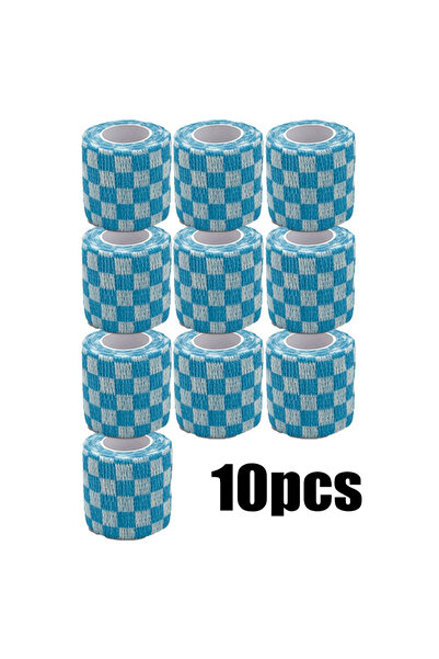 Choice1 5cm X 4.8m Blue plaid 10pcs 10pcs printed self-adhesive elastic banda...