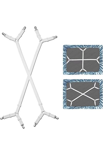 Choice C-white 2pcs Bed sheet anti slip fastener, tablecloth, sofa cushion, e...
