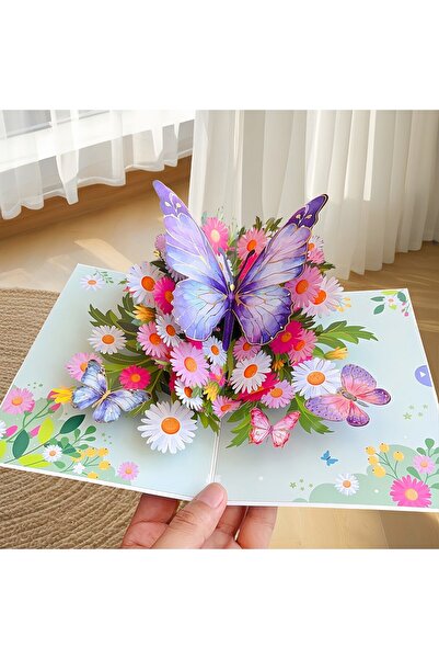 Choice M D 3D Butterfly Pop Up Greeting Cards Postcard For Valentine's Day, M...