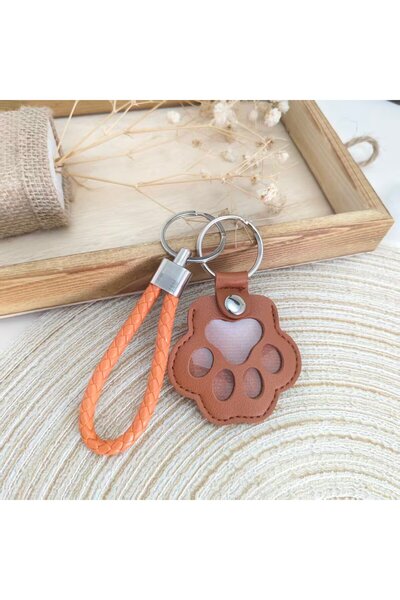 Choice1 Brown PU Leather Pet Hair Storage Bag Multi-Functional Portable Keych...